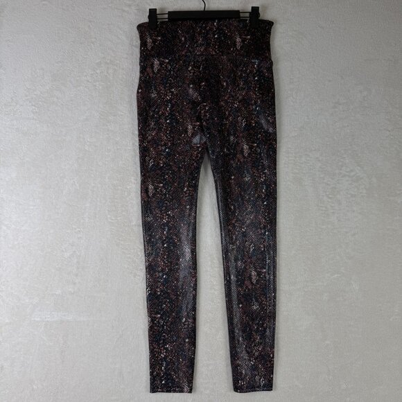 Spanx Faux Leather Snake Moha Shine Leggings NEW NWT Size Large - Picture 7 of 11